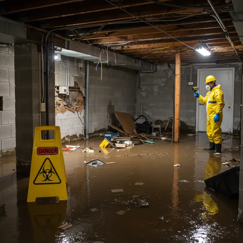 Flooded Basement Electrical Hazard in Los Indios, TX Property